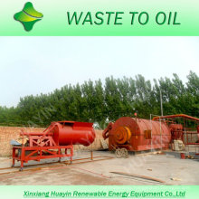 Waste tyres into crude oil pyrolysis machine